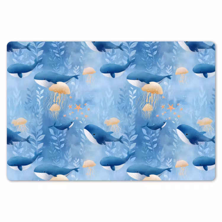 Placemat - 6 stuks - Walvissen - Oceaan - Blauw — 7