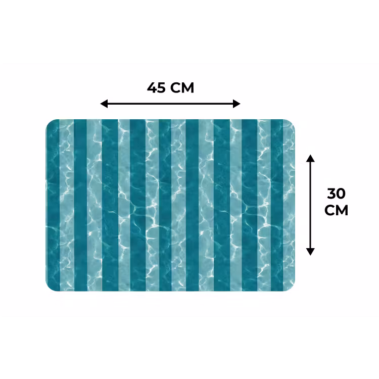 Placemat - 6 stuks - Zwembad - Strepen - Groen — 3