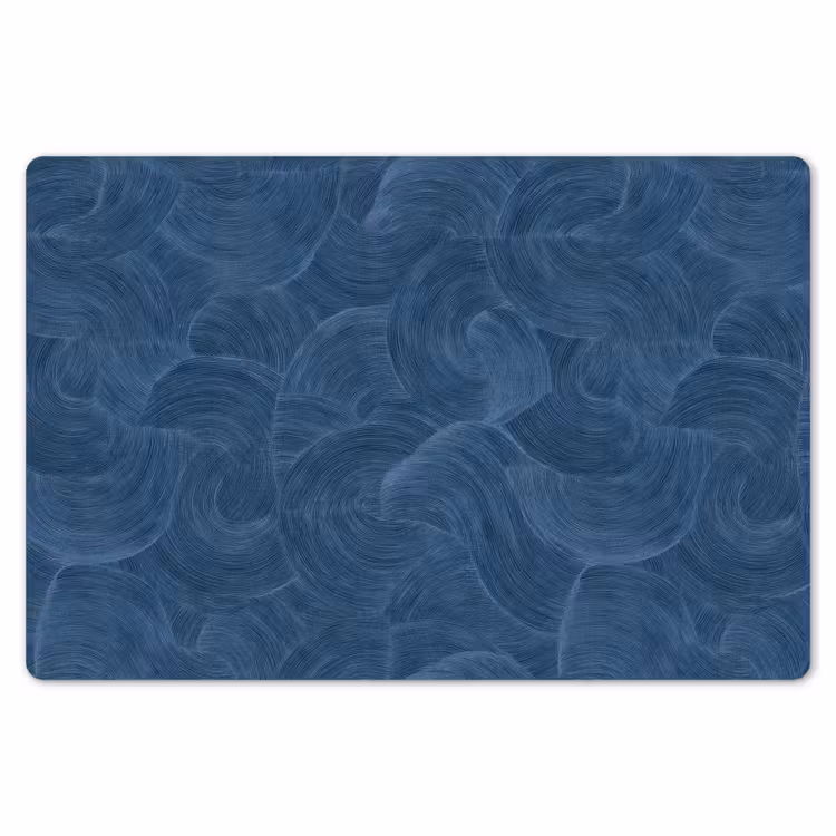 Placemat - 6 stuks - Golven - Textuur - Patroon - Blauw — 7