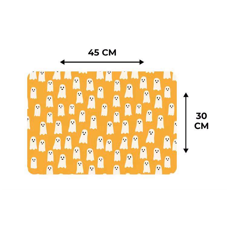 Placemat - 6 stuks - Halloween - Spookjes - Oker — 3