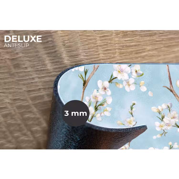 Placemat - 6 stuks - Kersenbloesem - Textuur - Blauw — 4