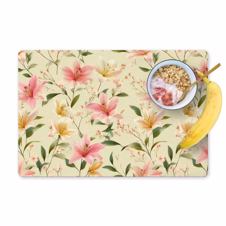 Placemat - 6 stuks - Lelies - Sereen - Kleurrijk — 1