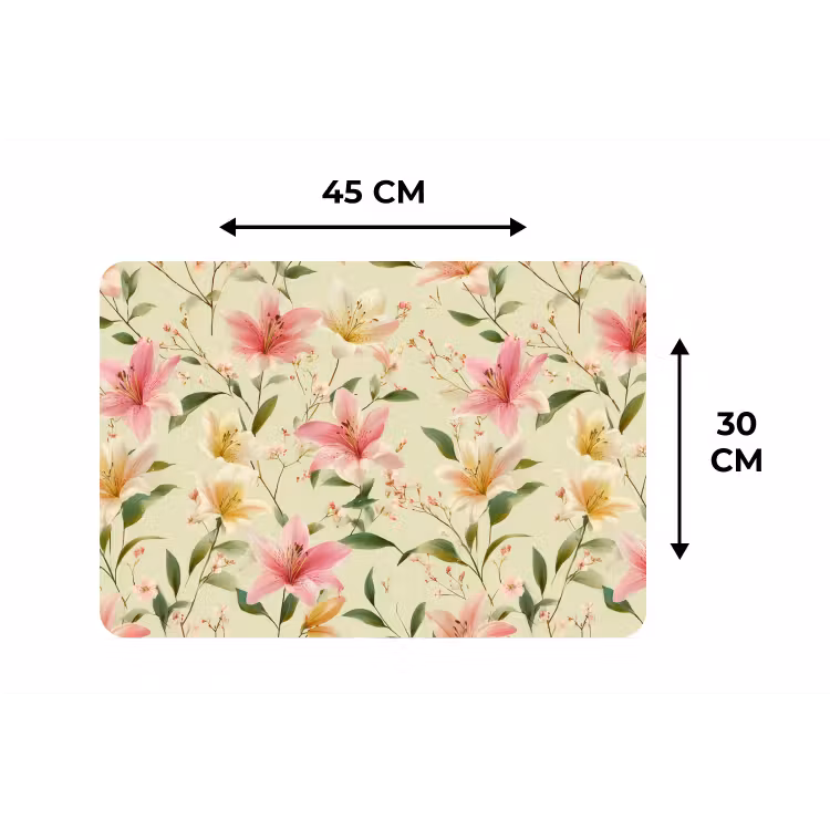 Placemat - 6 stuks - Lelies - Sereen - Kleurrijk — 3