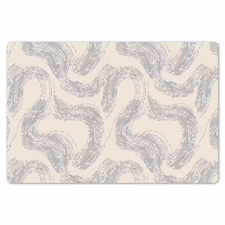 Placemat - 6 stuks - Lijnen - Patroon - Beige - Minimalistisch — 7