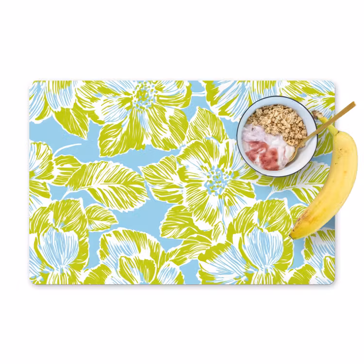 Placemat - 6 stuks - Modern - Bloemen - Groen — 1