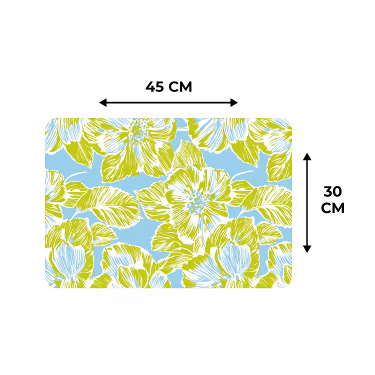 Placemat - 6 stuks - Modern - Bloemen - Groen — 3