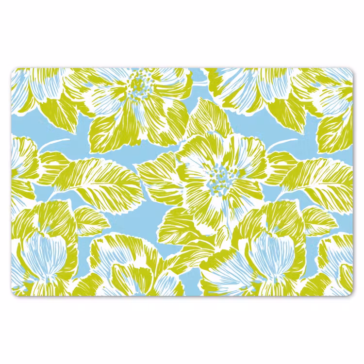 Placemat - 6 stuks - Modern - Bloemen - Groen — 7