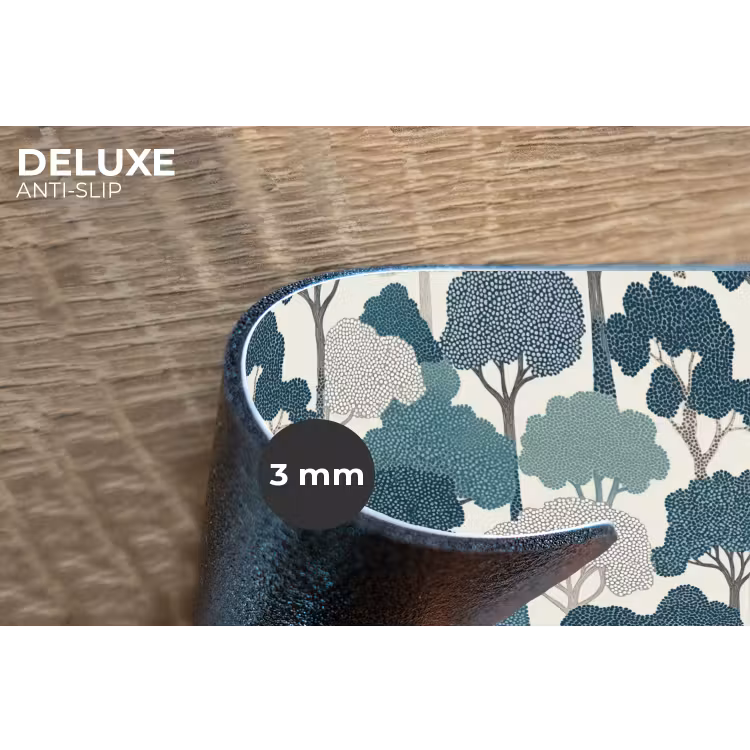 Placemat - 6 stuks - Modern - Bomen - Bos - Patroon - Blauw — 4
