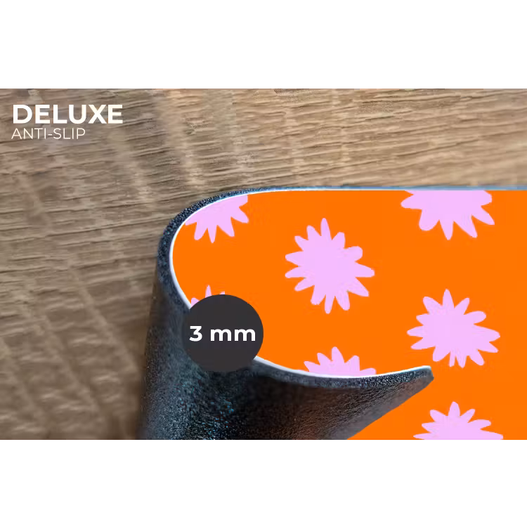 Placemat - 6 stuks - Retro - Bloemen - Oranje — 4