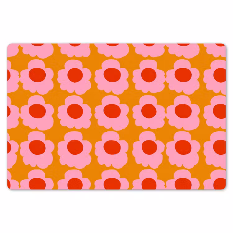 Placemat - 6 stuks - Retro - Bloemen - Roze — 7