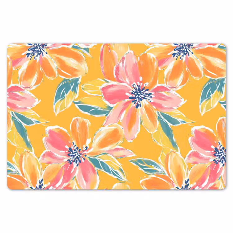 Placemat - 6 stuks - Textuur - Bloemen - Kleurrijk — 7