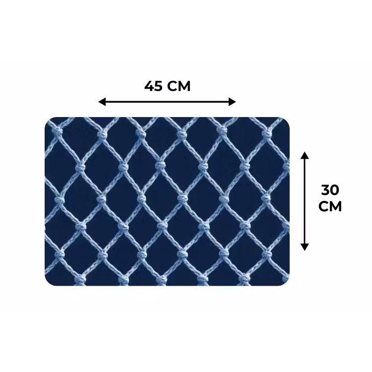 Placemat - 6 stuks - Visnet - Touw - Patroon - Marineblauw — 3