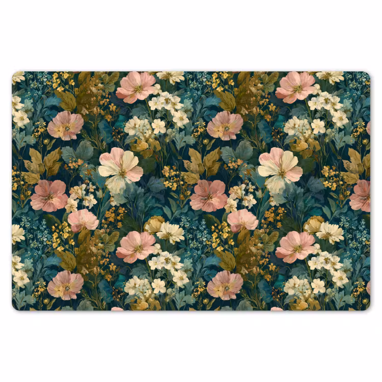 Placemat - 6 stuks - Wilde bloemen - Botanisch - Patroon - Roze - Romantisch — 7