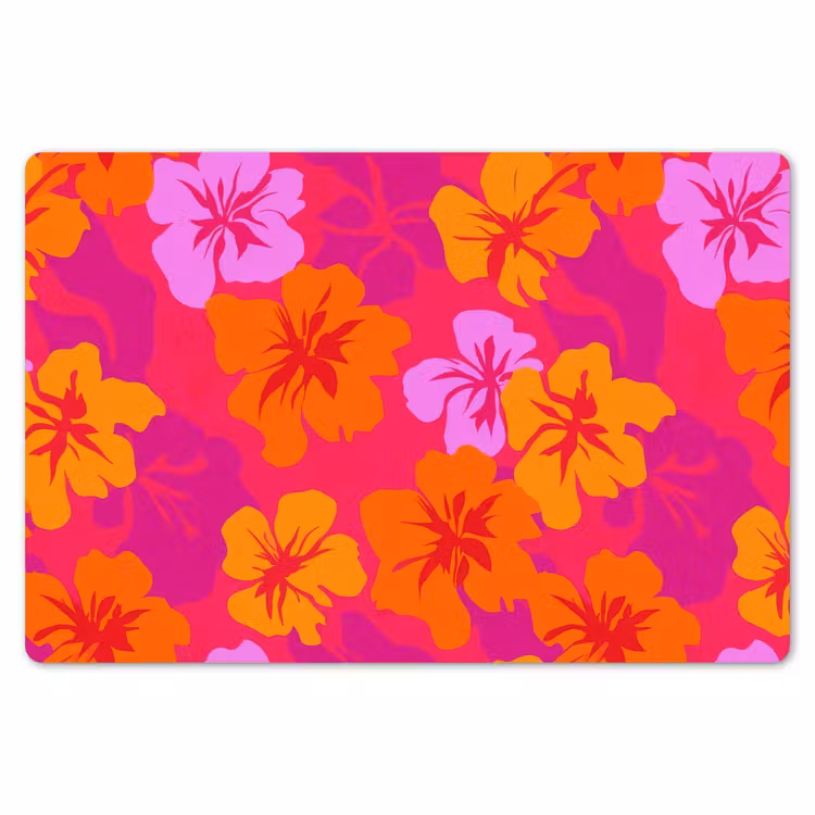 Placemat - 6 stuks - Zomers - Hibiscus - Kleurrijk — 7