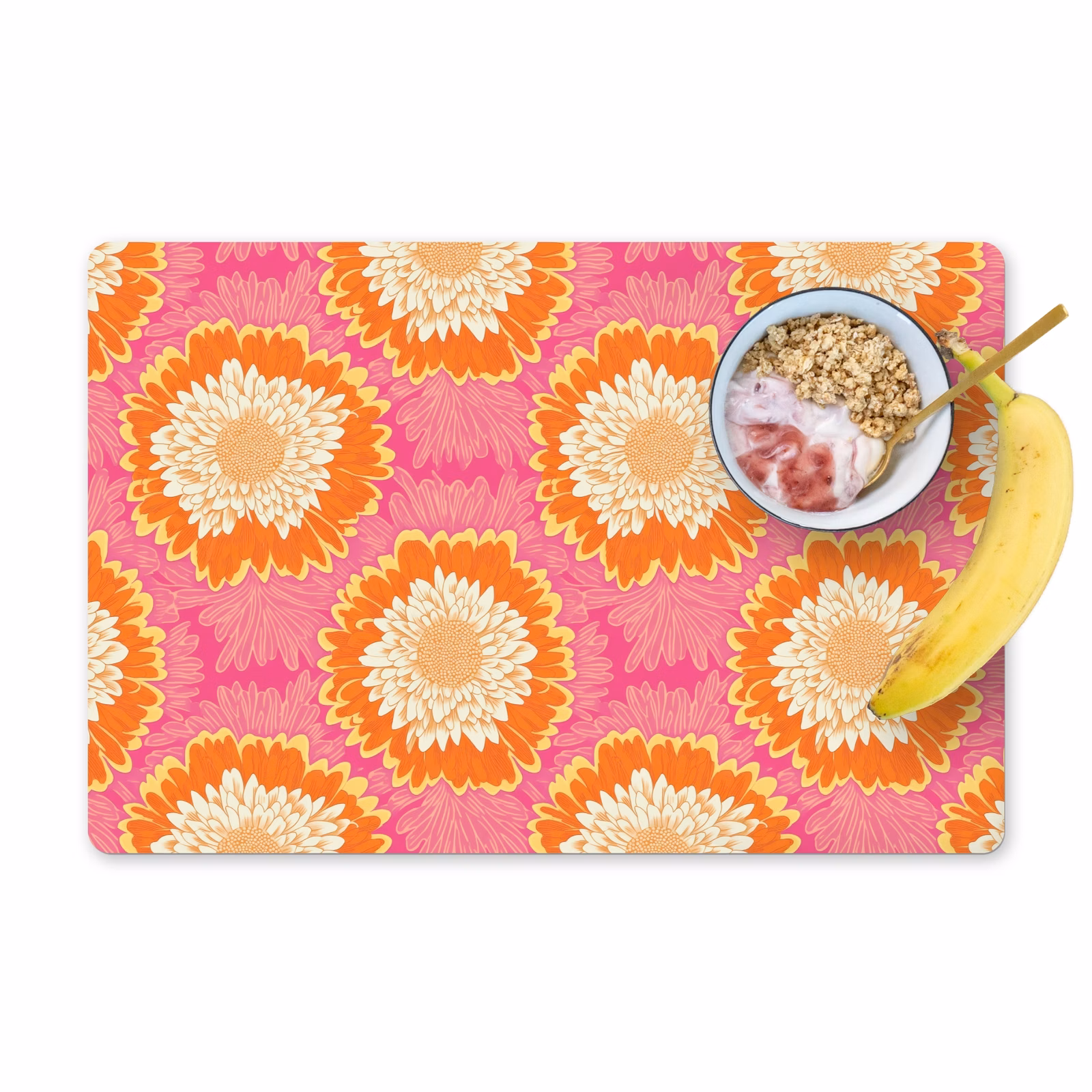 Placemat - 6 stuks - Retro - Bloemen - Kleurrijk — 1