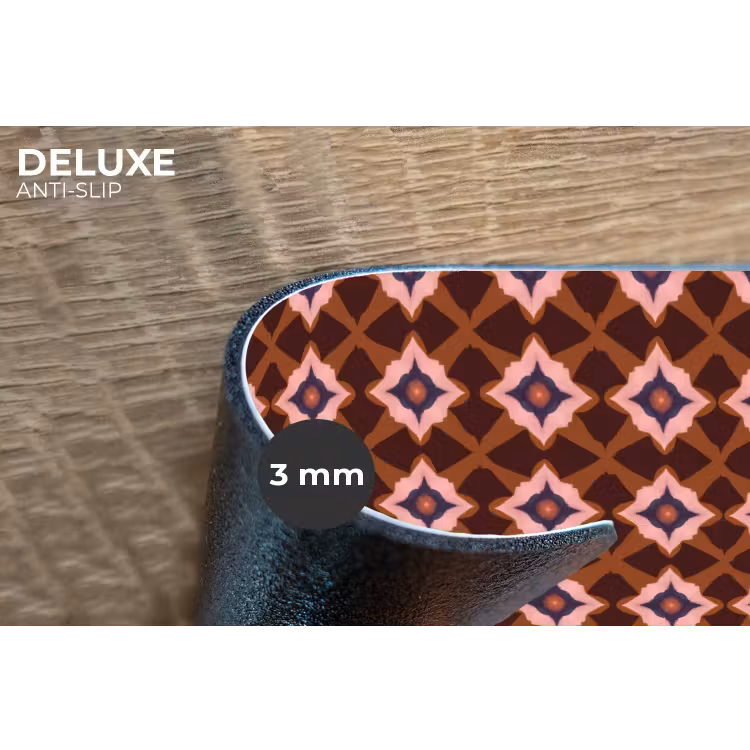Placemat - 6 stuks - Geometrisch - Sierlijk - Bruin — 4