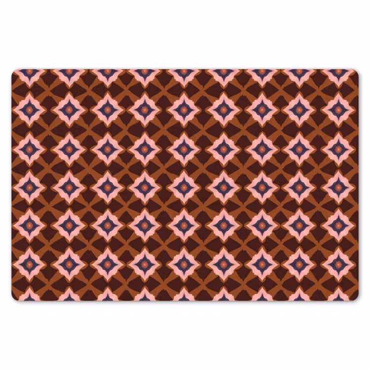 Placemat - 6 stuks - Geometrisch - Sierlijk - Bruin — 7