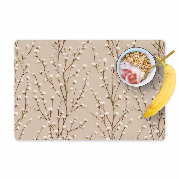 Placemat - 6 stuks - Katoen - Natuur - Taupe — 1