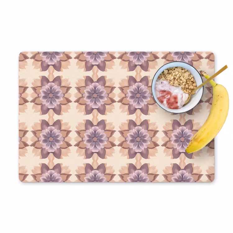 Placemat - 6 stuks - Klassiek - Patroon - Paars — 1