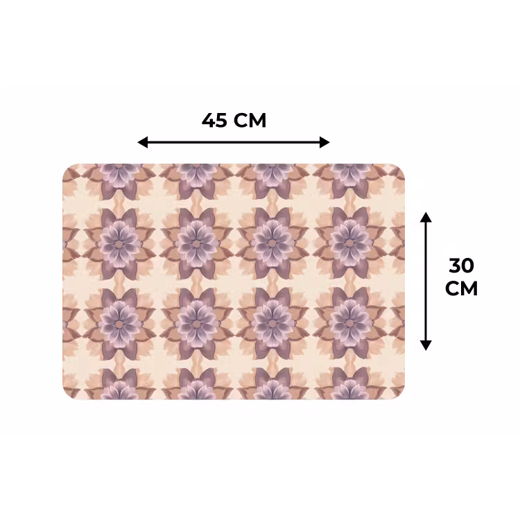 Placemat - 6 stuks - Klassiek - Patroon - Paars — 3