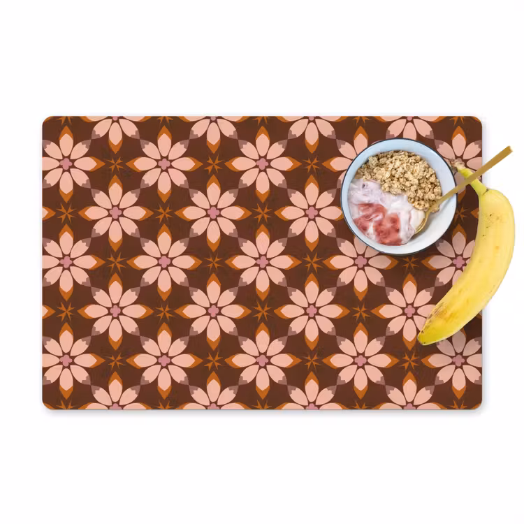 Placemat - 6 stuks - Klassiek - Retro - Bruin — 1