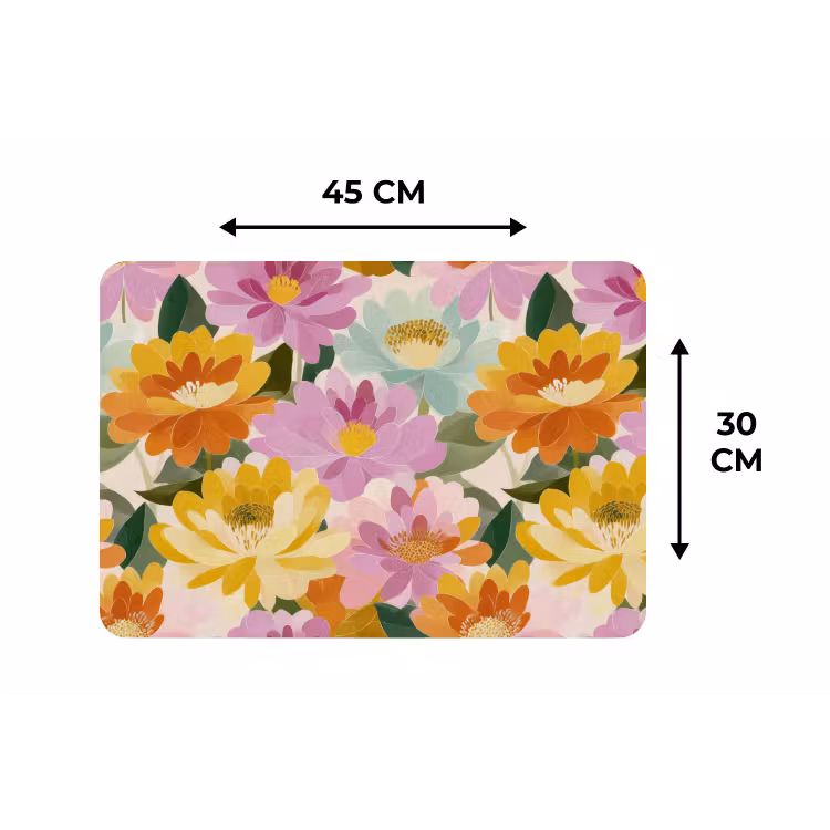 Placemat - 6 stuks - Lelies - Aquarel - Pastel — 3