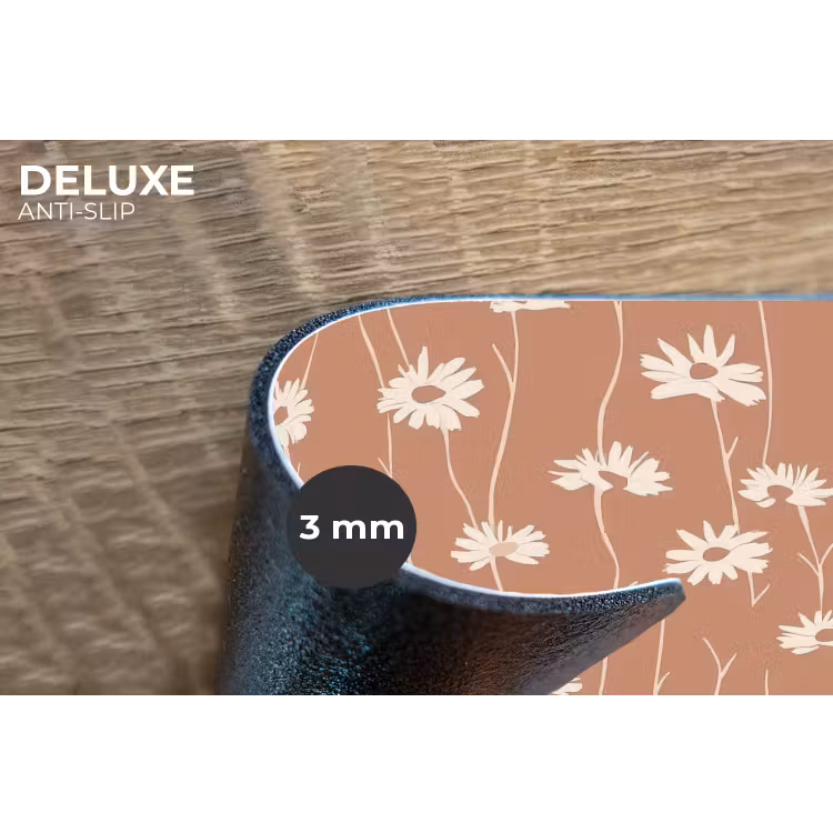Placemat - 6 stuks - Madeliefjes - Subtiel - Terracotta — 4
