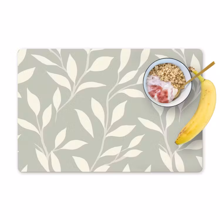 Placemat - 6 stuks - Minimalistisch - Patroon - Groen — 1