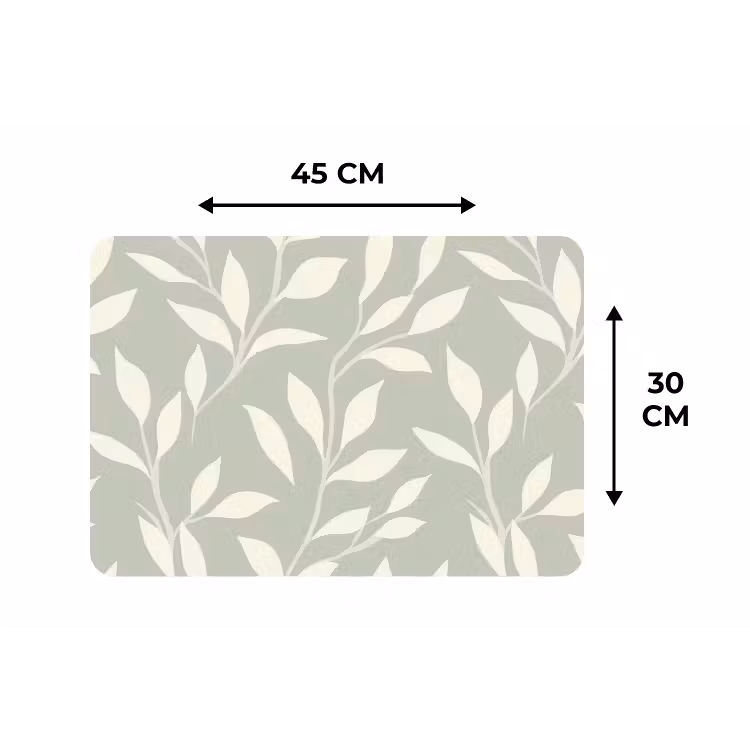Placemat - 6 stuks - Minimalistisch - Patroon - Groen — 3
