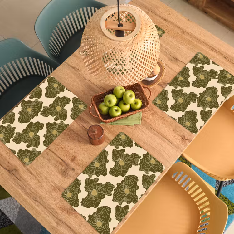 Placemat - 6 stuks - Modern - Abstract - Groen — 6