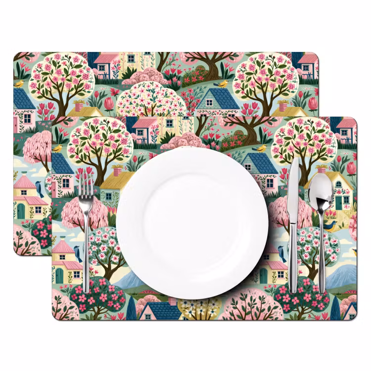 Placemat - 6 stuks - Nostalgisch - Idyllisch - Kleurrijk — 2