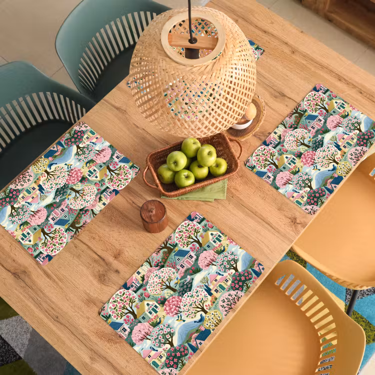 Placemat - 6 stuks - Nostalgisch - Idyllisch - Kleurrijk — 6