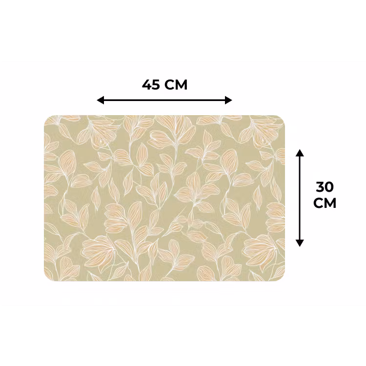 Placemat - 6 stuks - Organisch - Subtiel - Groen — 3