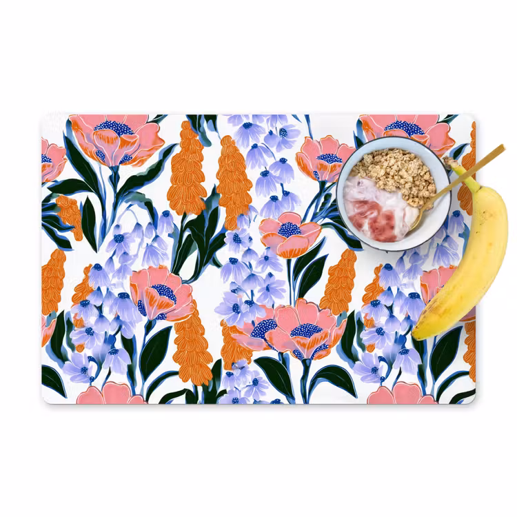 Placemat - 6 stuks - Patroon - Aquarel - Kleurrijk — 1