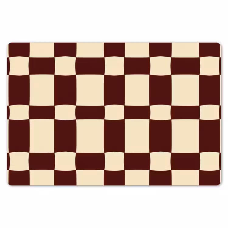 Placemat - 6 stuks - Retro - Patroon - Bruin — 7