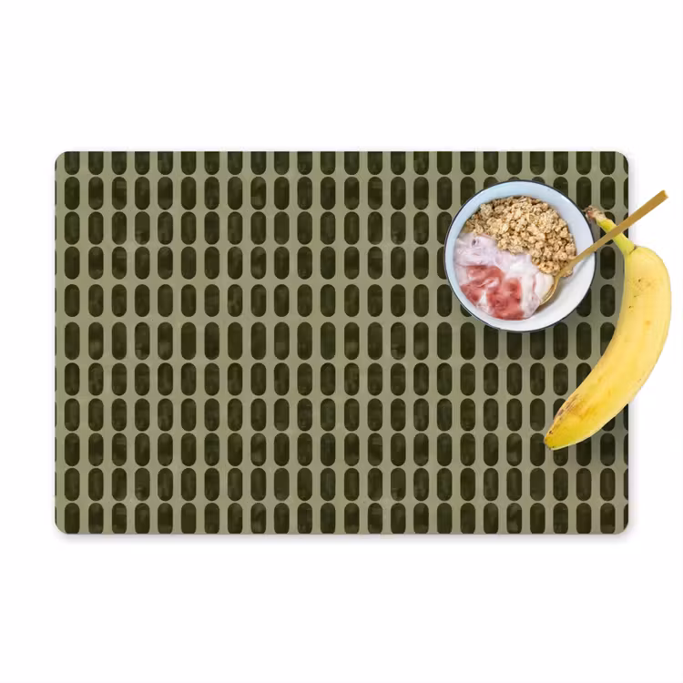 Placemat - 6 stuks - Ritmisch - Effect - Groen — 1