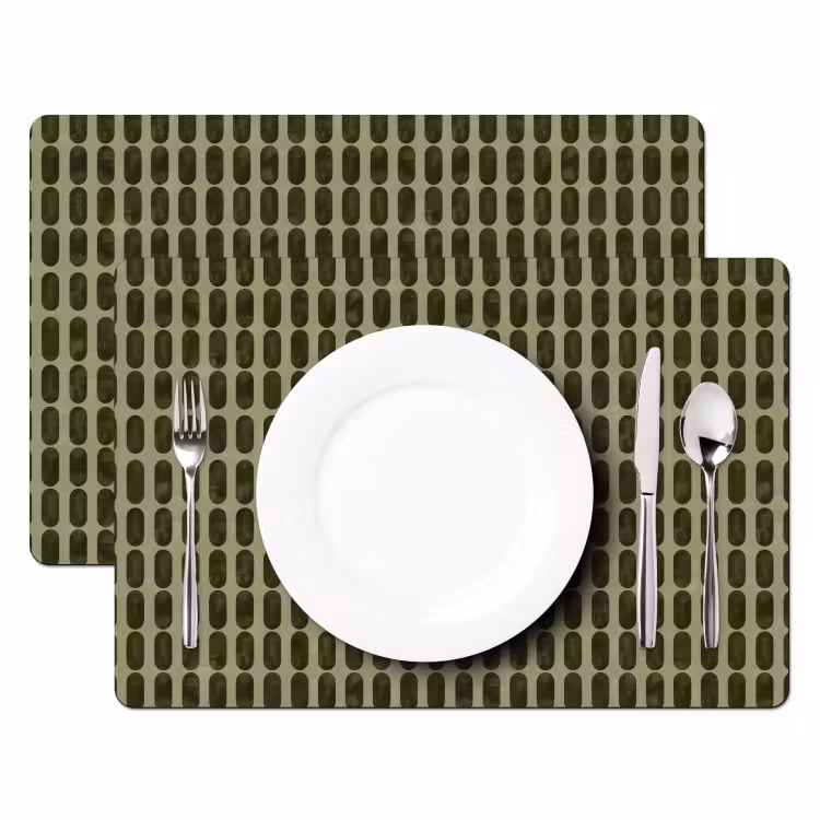 Placemat - 6 stuks - Ritmisch - Effect - Groen — 2