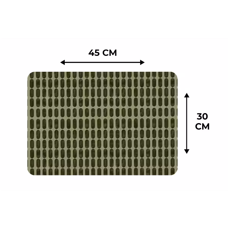 Placemat - 6 stuks - Ritmisch - Effect - Groen — 3