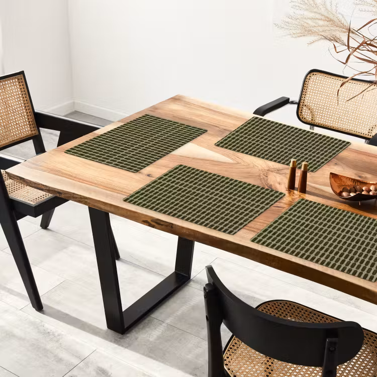 Placemat - 6 stuks - Ritmisch - Effect - Groen — 5