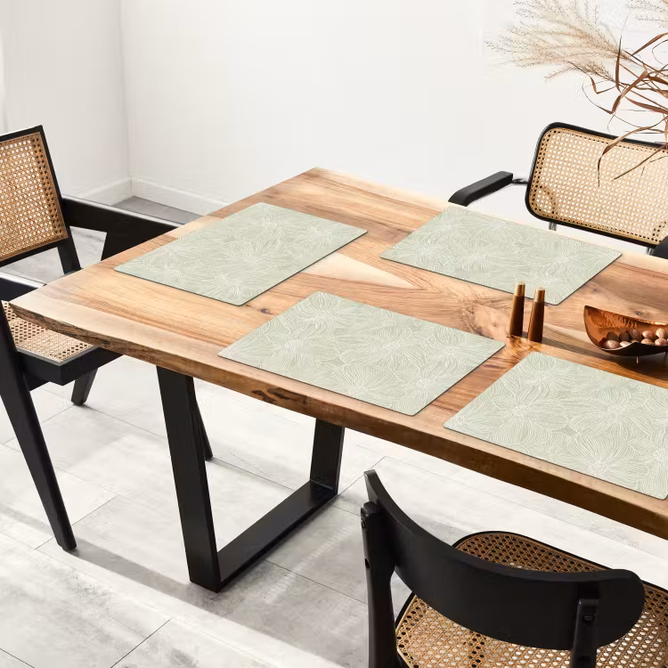 Placemat - 6 stuks - Sereen - Bloemen - Groen — 5