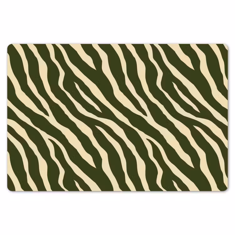 Placemat - 6 stuks - Zebra - Patroon - Groen — 7
