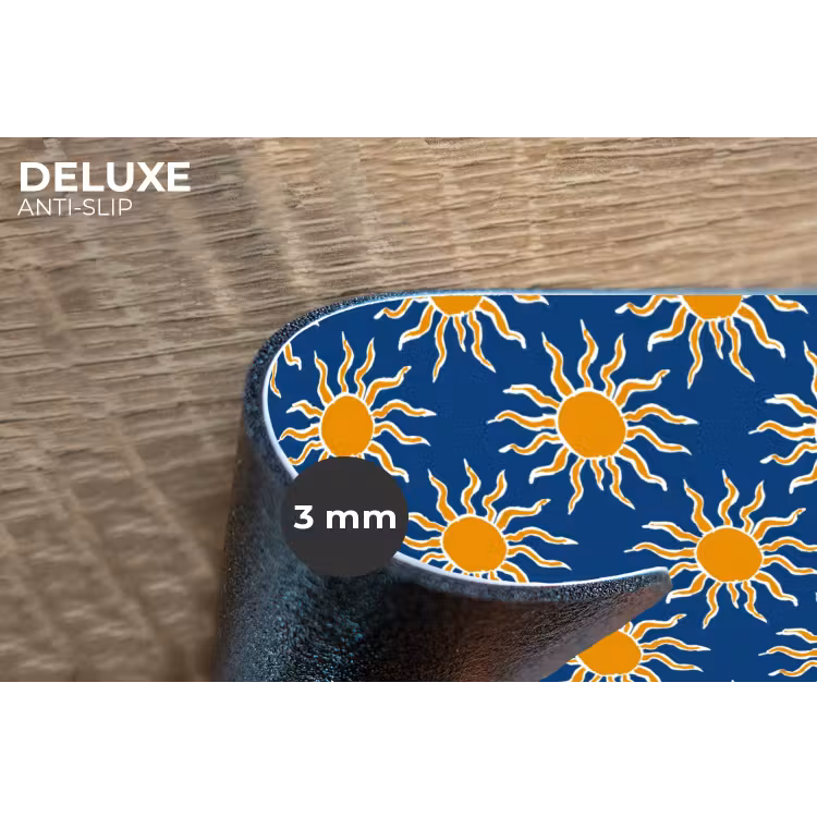 Placemat - 6 stuks - Zon - Patroon - Blauw — 4