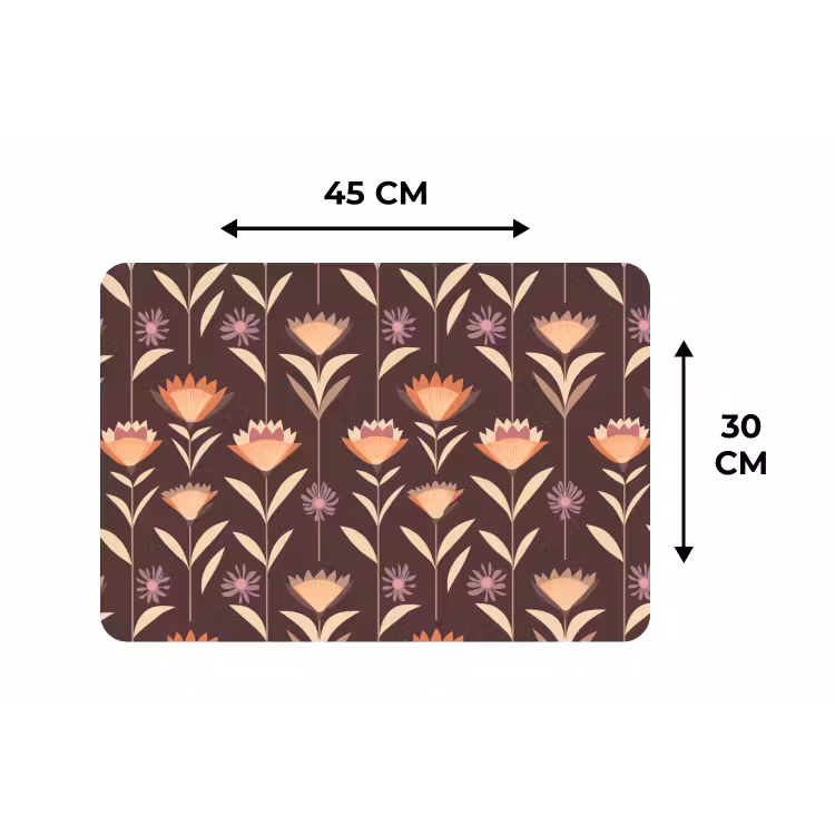 Placemat - 6 stuks - Elegant - Retro - Bruin — 3