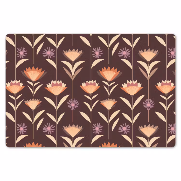 Placemat - 6 stuks - Elegant - Retro - Bruin — 7