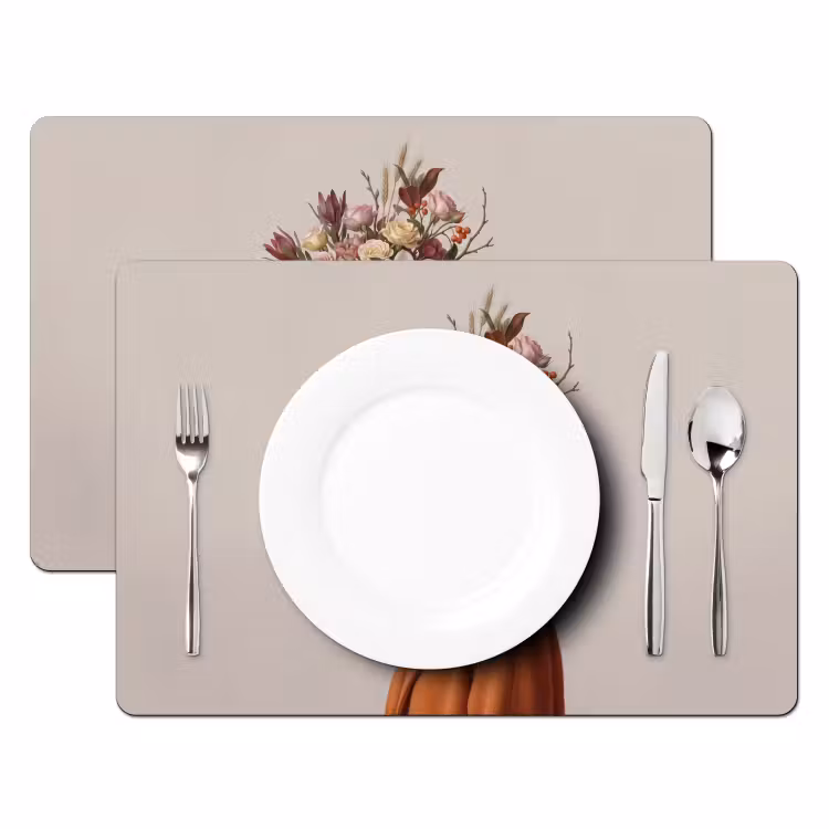 Placemat - 6 stuks - Gezicht - Boeket - Kleurrijk — 2