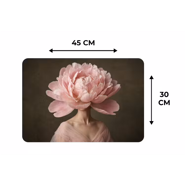 Placemat - 6 stuks - Gezicht - Roos - Roze — 3