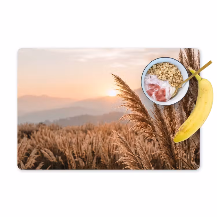 Placemat - 6 stuks - Gras - Veld - Zon - Natuur — 1