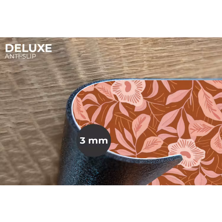 Placemat - 6 stuks - Patroon - Bladeren - Terracotta — 4