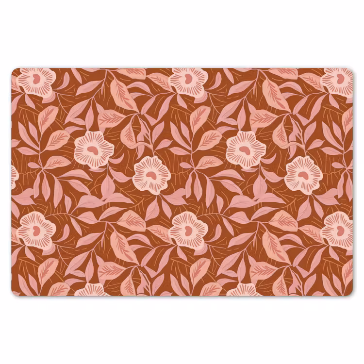 Placemat - 6 stuks - Patroon - Bladeren - Terracotta — 7