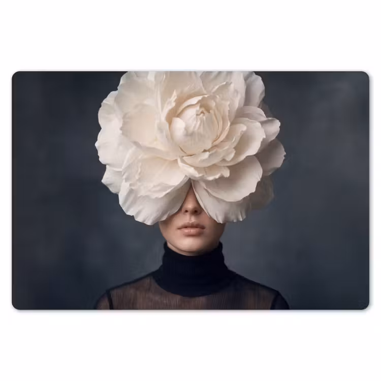 Placemat - 6 stuks - Portret - Mysterieus - Wit — 7